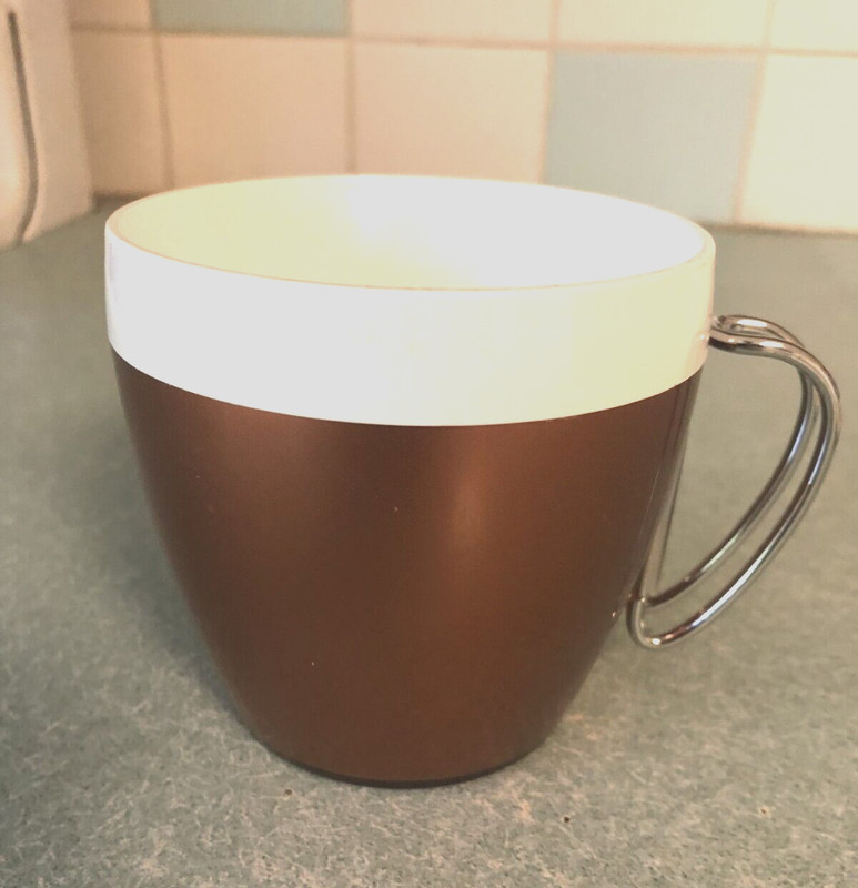 Vintage West Bend Thermo-Serv Coffee Cup W/ Wire Handle