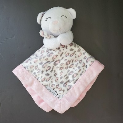 Carters Baby Security Blanket Cat Pink Leopard Print | eBay