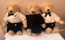 Vintage Lot Of 3 1982 Muffy VanderBear Classic Velvet Fuzzy Fluffy Christmas