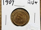 NICE TONED  1907  INDIAN HEAD CENT / PENNY. SHARP LIBERTY , MUST SEE !