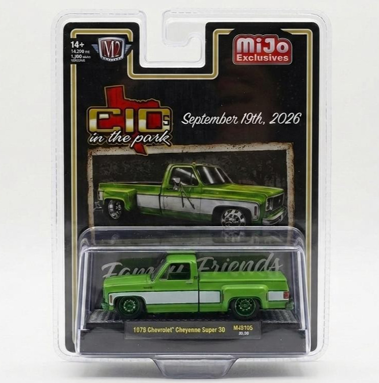 chase M2  “C10s In The Park” 1978 Chevrolet Cheyenne Super 30 Green/White MJS105