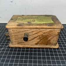 Antique Jefferson Electric Mfg. Co. National Type -star Oak Cased Buzz Coil