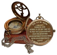 WOANIN Personalized Compass,Gift for Husband,Son,to My Man, to Our Son,to My ...