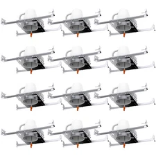 Sunco 12 Pack 4 Inch Can Lights Housing New Construction, Recessed Can Housin...
