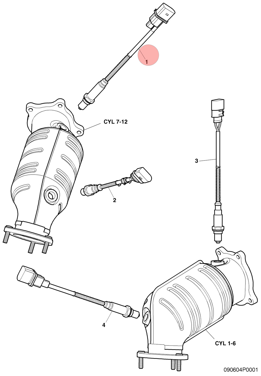 04-17 BENTLEY CONTINENTAL GTC FLYING SPUR LEFT OXYGEN SENSOR LAMBDA PROBE SET OE