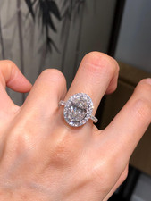 Oval Cut 4.00Ct 950 Platinum Lab Grown Diamond/CVD Women's Engagement Ring