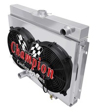 3 Row Er Radiator Lowhose Driver 2412 Fansshroud-1968-1969 Ford Torino V8
