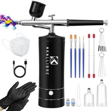Airbrush Kit with Compressor, 48PSI High-Pressure Non-Clogging Airbrush Gun w...