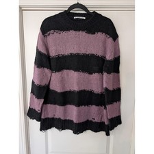 Acne Studios Distressed Mohair Blend Striped ...