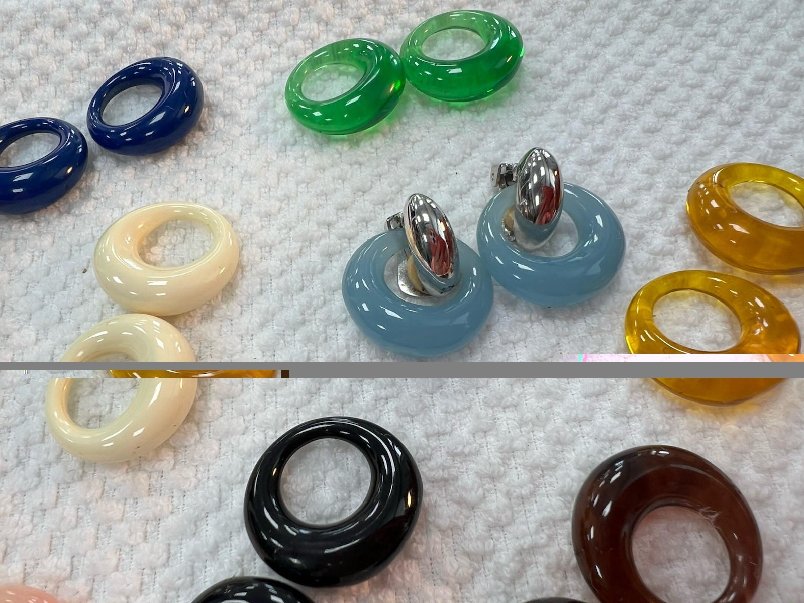 Kenneth Jay Lane 1970s Clip-on Earrings w Interch… - image 2