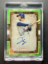 GEORGE SPRINGER 2018 Topps Five Star Auto #FSA-GP Green #/15 ASTROS - On Card