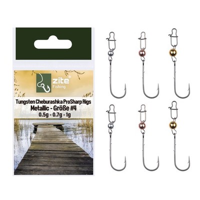 Zite Fishing Tungsten Cheburashka ProSharp Rigs #4 Metallic