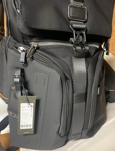 Tumi Alpha Bravo Logistics Flap Lid Backpack $525 Black