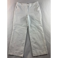 Talbots Newport Pants Cropped White Career Casual Trousers Size 6P