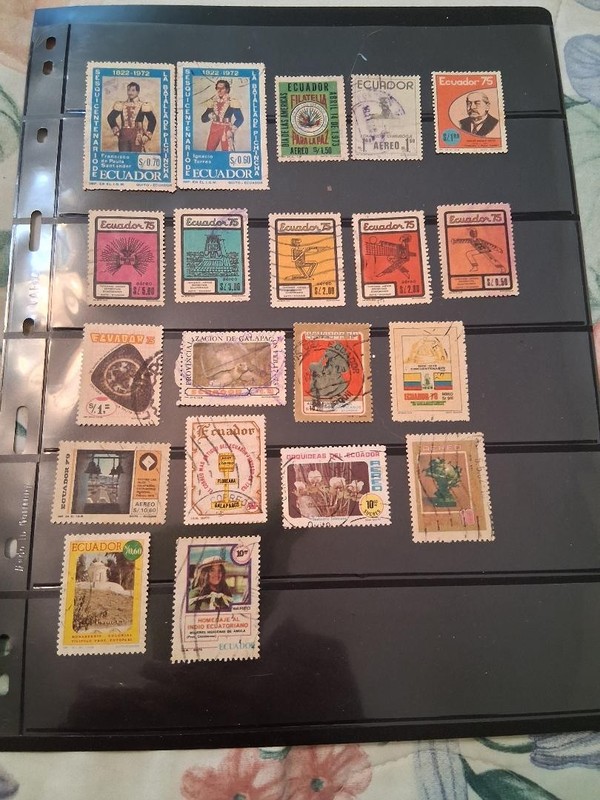 ECUADOR POSTAGE/AIR MAIL USED MIX (LOT 16)