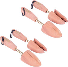 Men'S Aromatic Cedar Shoe Trees, Adjustable Split Toe Shoe Shaper, Preserve Shap