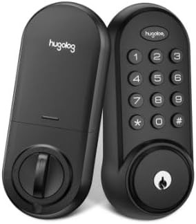 Цифровой замок с сенсорной панелью Hugolog HU01-BLK с засовом - Черный 10290₽
