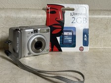 Canon PowerShot A520 4.0MP Digital Camera - Silver Tested Works Good Condition