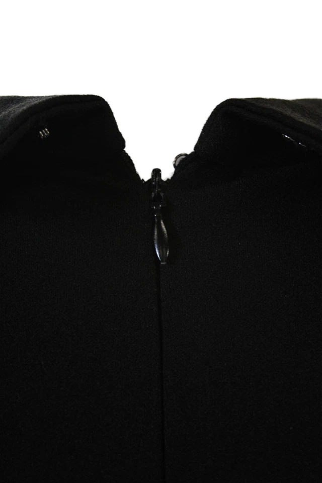 Mono negro Nicole Miller, manga corta cuello en V para mujer talla 12 Foto 4 de 4