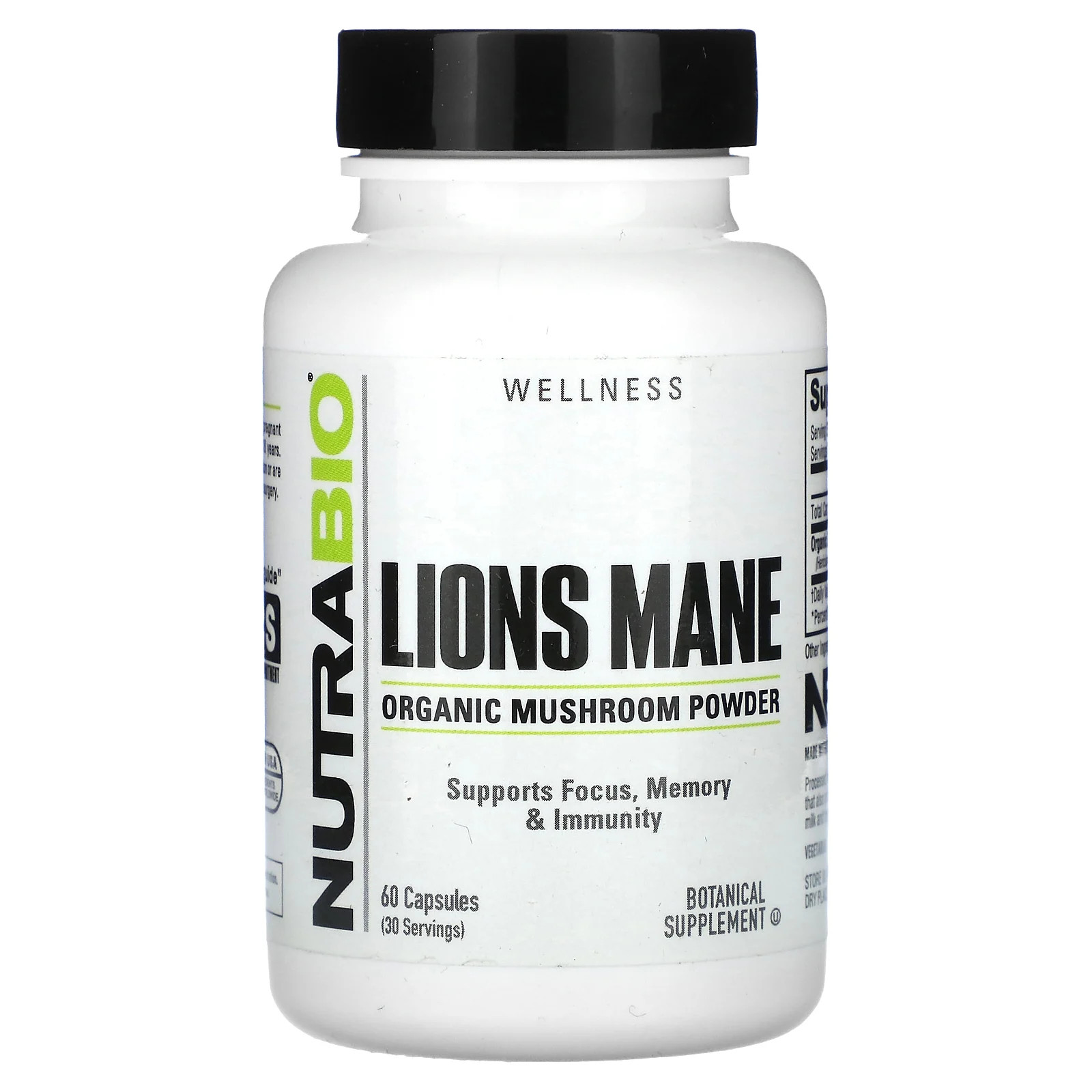 Organic Lions Mane 60 Capsules 05 g per Capsule 4090₽