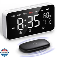 Dekala Bed Shaker Loud Alarm Clock for Heavy Sleepers Adults, Vibrating Dual 