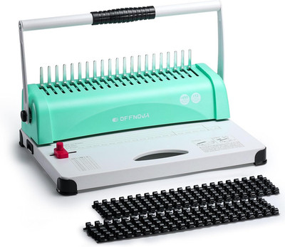 OFFNOVA Binding Machine, 21-Hole 450 Sheets Paper Comb Binding Machine for Lette