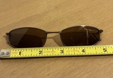 Vintage Clip On Tinted Sunglasses Metal Magnetic Gold Frame Brown Tint