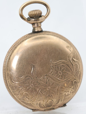 NY STANDARD 10yr 10k DEFIANCE GOLD FILLED POCKET WATCH, 1067712, 42.3mm (NM)
