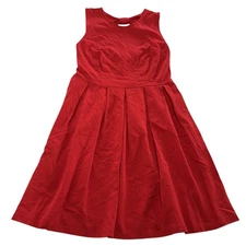 Hutch Dress Womens XXL Red Sleeveless Fit Flare Party Bow Back Anthropologie