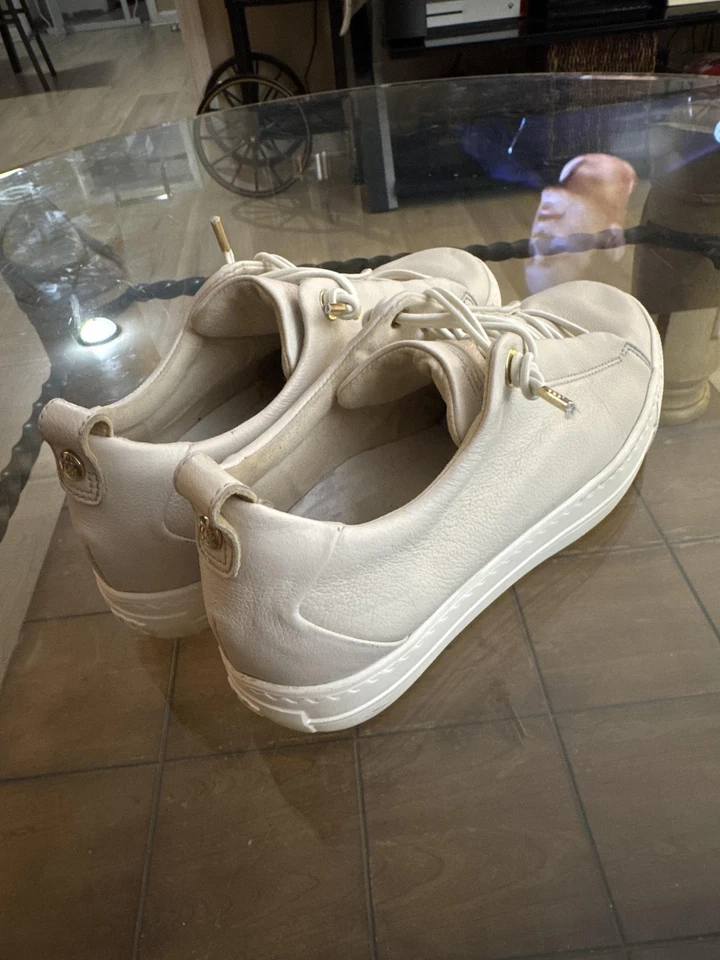 Zapatos Paul Green Para Mujer Talla 6.5 Beige Cuero Parte Superior Baja Con Cordones Tenis Informales Foto 4 de 4