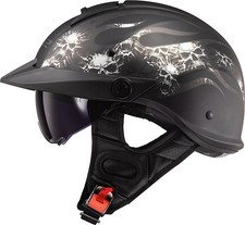 LS2 Rebellion Bones Matte Black Helmet