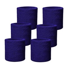 6 Pack Wristbands Sweatbands for Men  Women, Breathable Tennis Wrist Bands A.