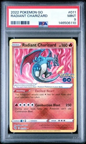 2022 Pokemon Go #011 Radiant Charizard PSA 9 MINT