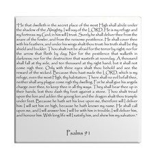 Fridge Magnet Psalms Chapter 91 English TEHILLIM Old Testament Holy Bible Torah