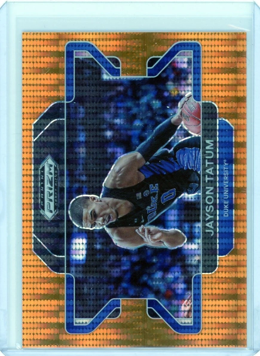Jayson Tatum 2022-23 Prizm Draft Picks Orange Pulsar Prizm Variation 43/49