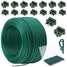 250 Ft Christmas SPT-2 Electric Wire, 117 Pcs SPT-2 Zip Cord Wire Set with Pl...