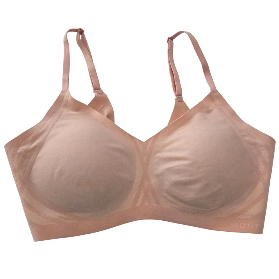 Sutiã esculpido HONEYLOVE conforto pêssego suporte diário sem fio médio - Imagem 2 de 4