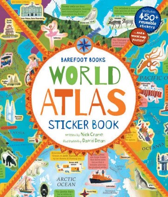 Barefoot Books World Atlas Stick*r Book | Nick Crane | Englisch | Taschenbuch