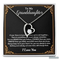 To My Granddaughter Necklace, Birthday Christmas Jewelry Gift for Special Girl