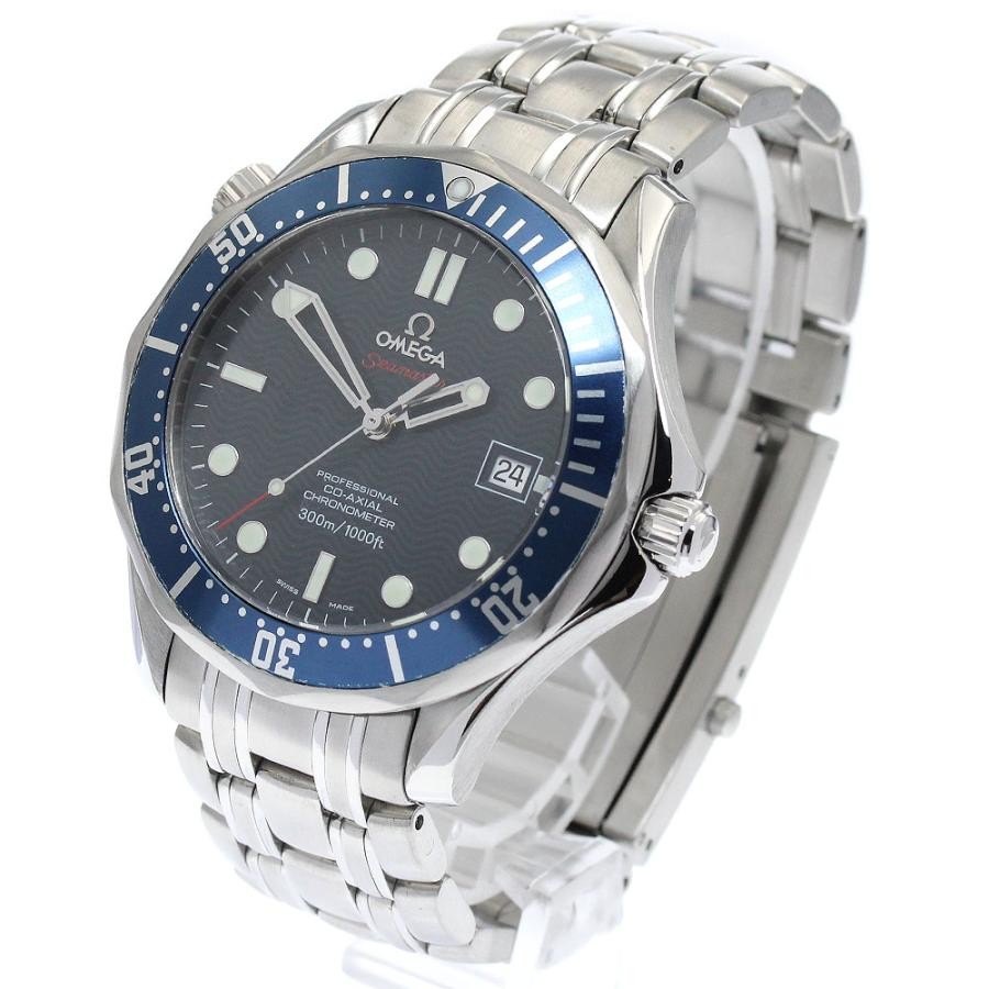 OMEGA SEAMASTER 300 2220.80 41mm SS Navy Dial Automatic Date #C1235