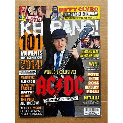 AC/DC KERRANG NO.1545 MAGAZINE NOVEMBER 29 2014 - ANGUS YOUNG COVER With more in