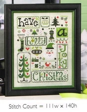 HOLLY JOLLY SAMPLER  CROSS STITCH  PATTERN  ONLY    #902