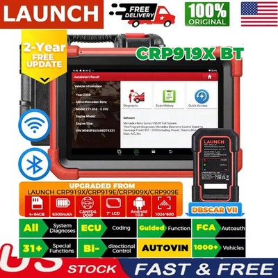 LAUNCH X431 CRP919X BT PRO Elite Bidirectional Car Diagnostic Scanner ECU Coding