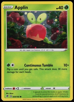 BLE: HOLO FOIL Applin - (Cosmos Holo) #020/192 - Promo