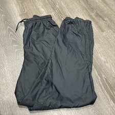 Vintage Nike Windbreaker Track Pants Joggers Black Ankle Zip 90s Size Large