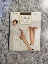 Sears Cling-alon Ultra Sheer Stockings Nylons Sandpiper Size B Vintage 1960  s