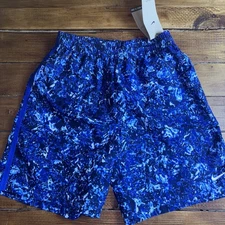 Nike Dri-FIT Shorts Older Boys Large Training Blue White Speckled Swoosh NEW