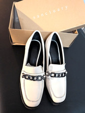 Sanctuary Primo Loafer Pumps Milk White Size 8.5 Women