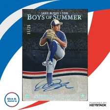 2025 Panini Boys of Summer Jake Bloss American Glory Auto Silver /25 Blue Jays