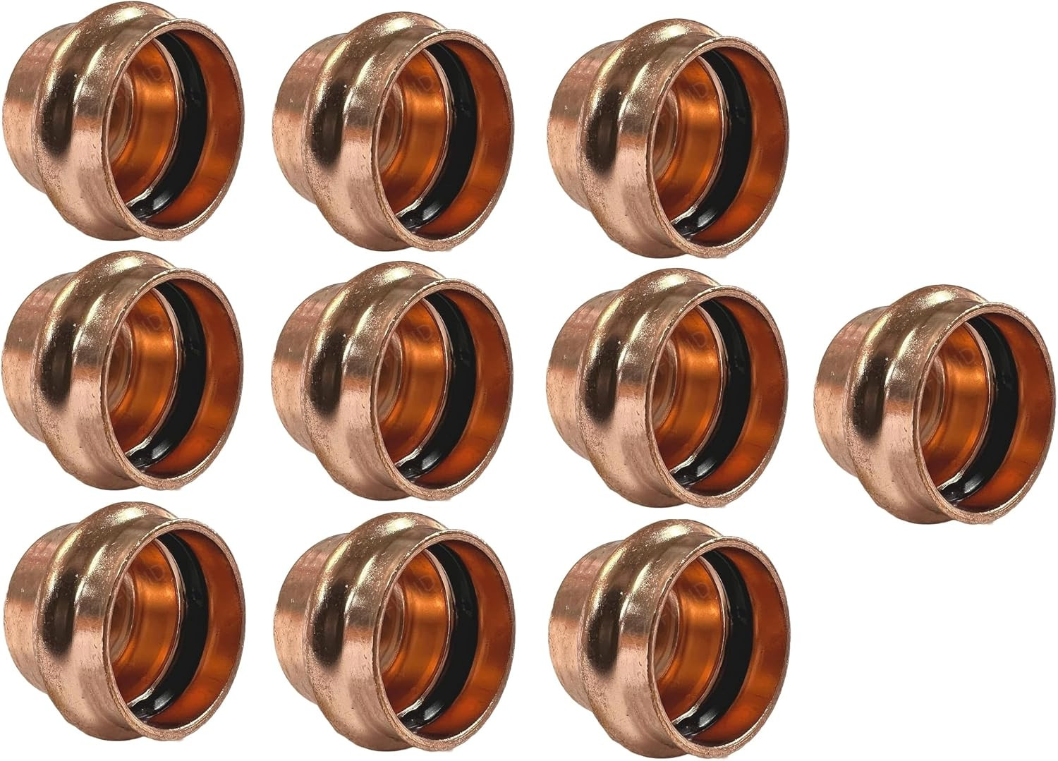 (10-Pcs) Plumbing 3/4" Press X Press End Cap Pressure Copper Fittings
